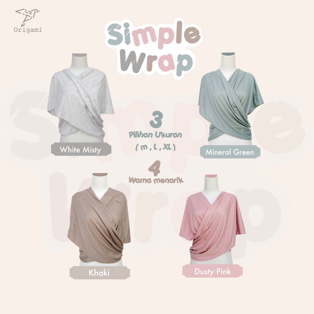 Origami Simple Wrap Geos Origami Gendongan Kaos Bayi - ALD