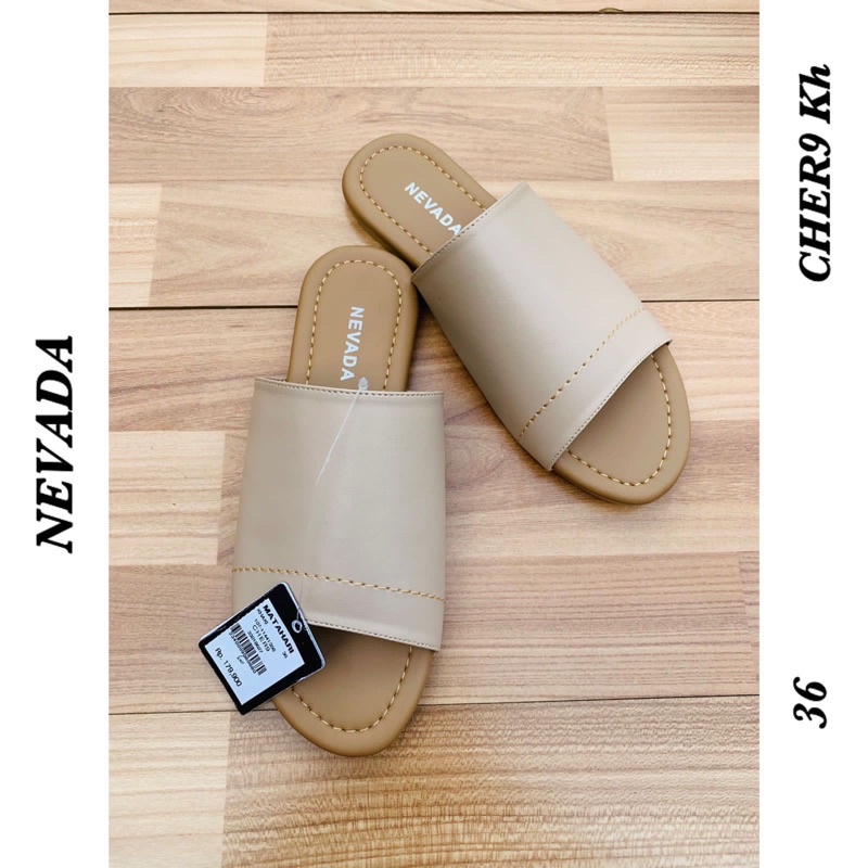 Nevada Sandal Slop Khaki Simple