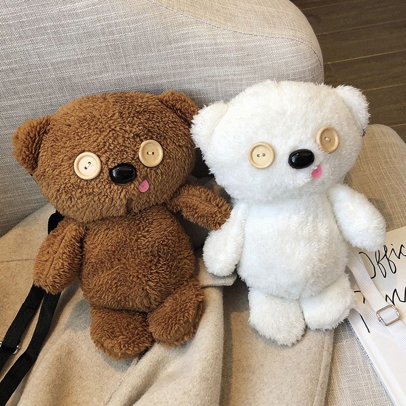 Tas Selempang Beruang/Tas Beruang Bahan Plush Gaya Korea/Tas Boneka Beruang Lucu [READY Jakarta]