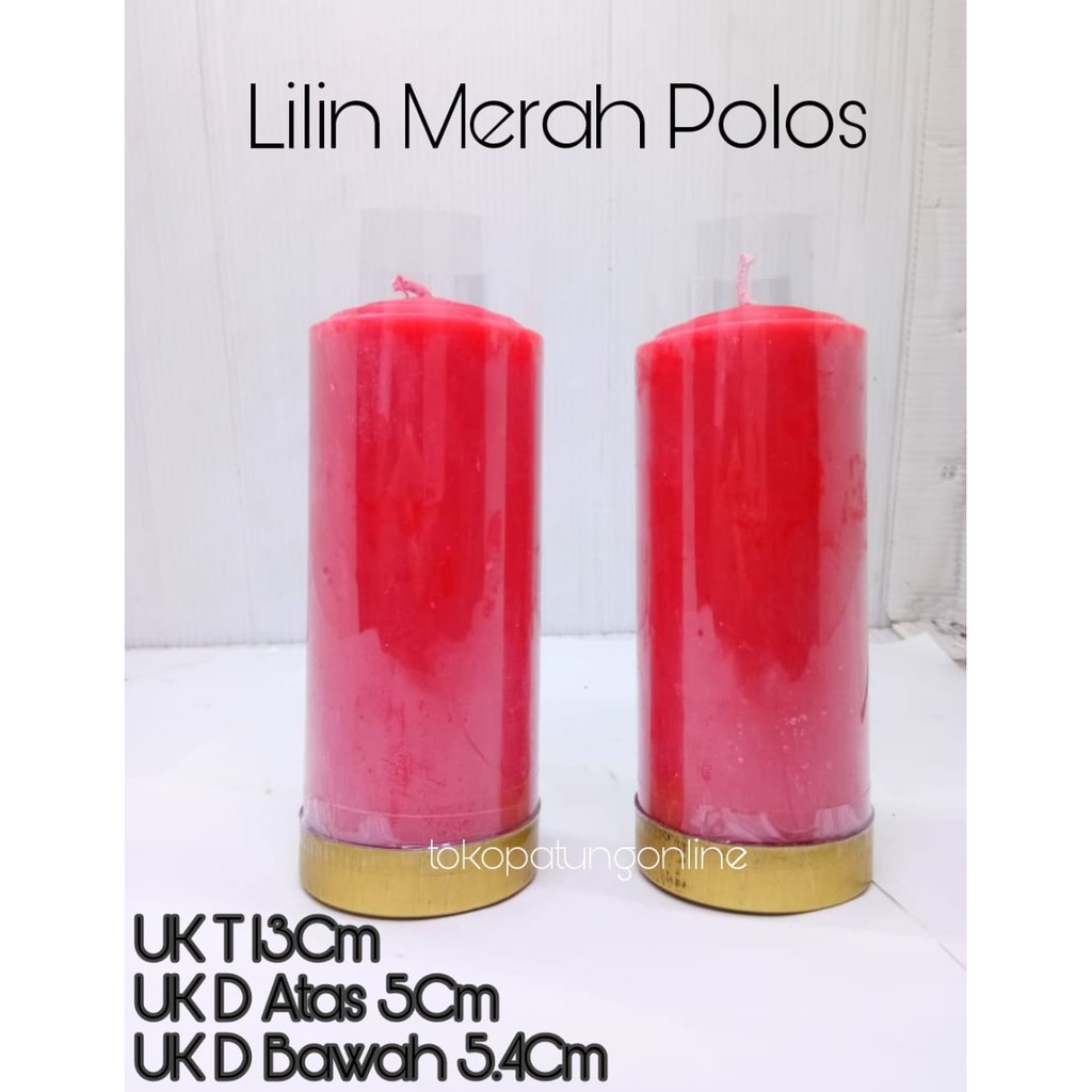 Lilin Merah Polos 2 Pc 1 Kati