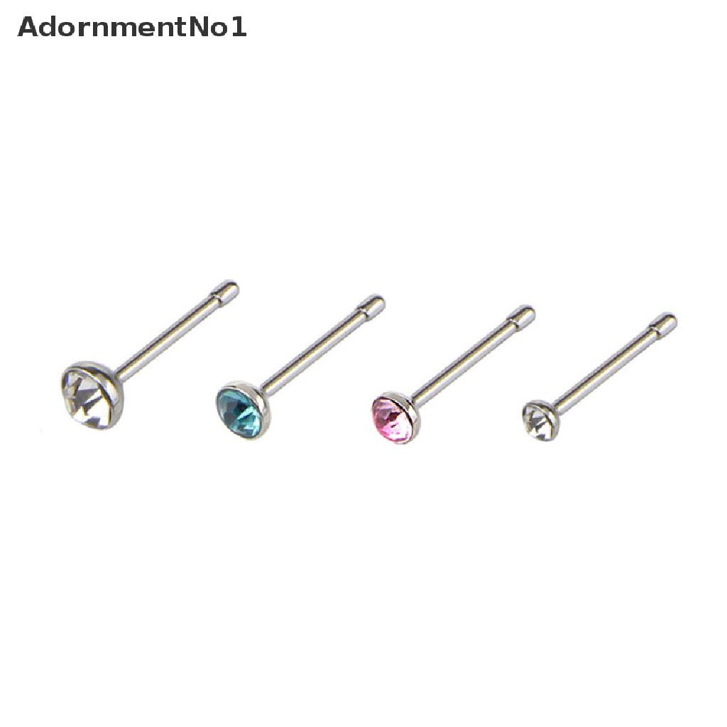 (AdornmentNo1) 20pcs / Set Anting Tindik Hidung Aksen Kristal Untuk Perhiasan Wanita