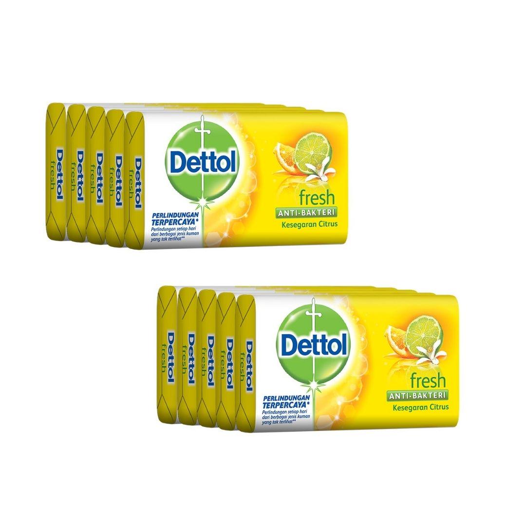 Dettol Sabun Batang Anti Bakteri Fresh 105 gr    (5 Pcs