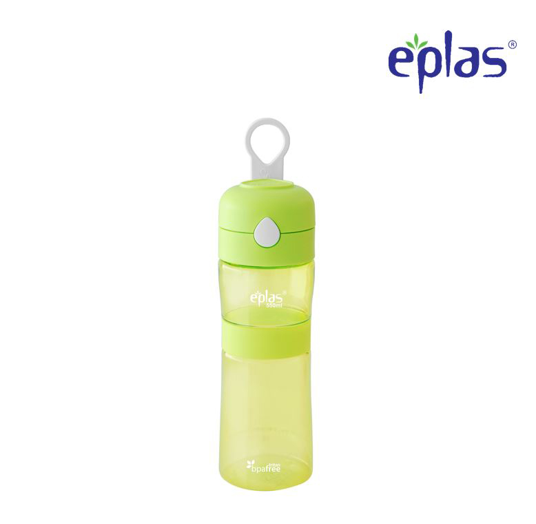EPLAS Sport Water Bottle With Handle, Push Button (550ml), Botol Air, BPA Free, Tritan EGR-550BPA