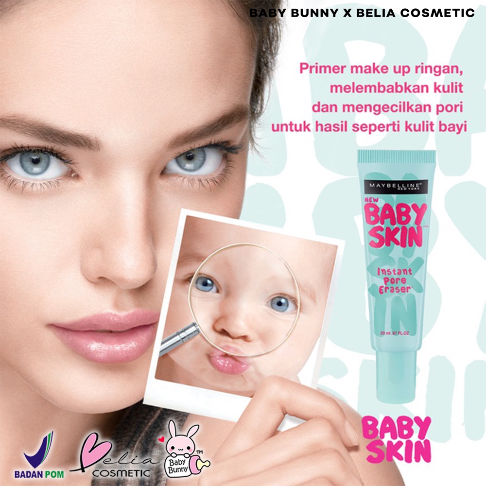 ❤ BELIA ❤ MAYBELLINE Baby Skin Pore Eraser | Primer | Oil Control | BPOM