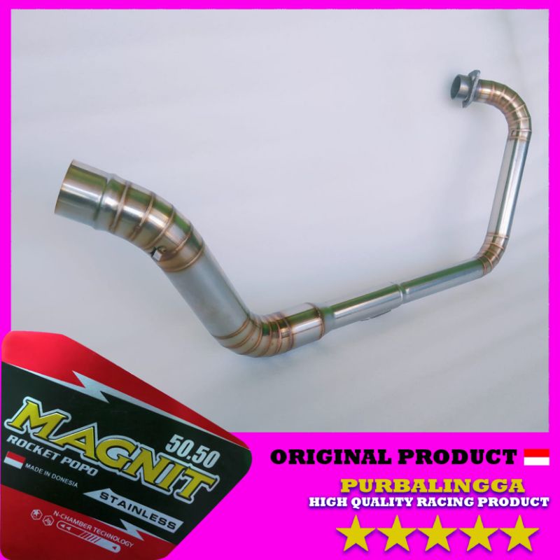 leheran knalpot racing yamaha Byson full cacing stainles inlet 50mm