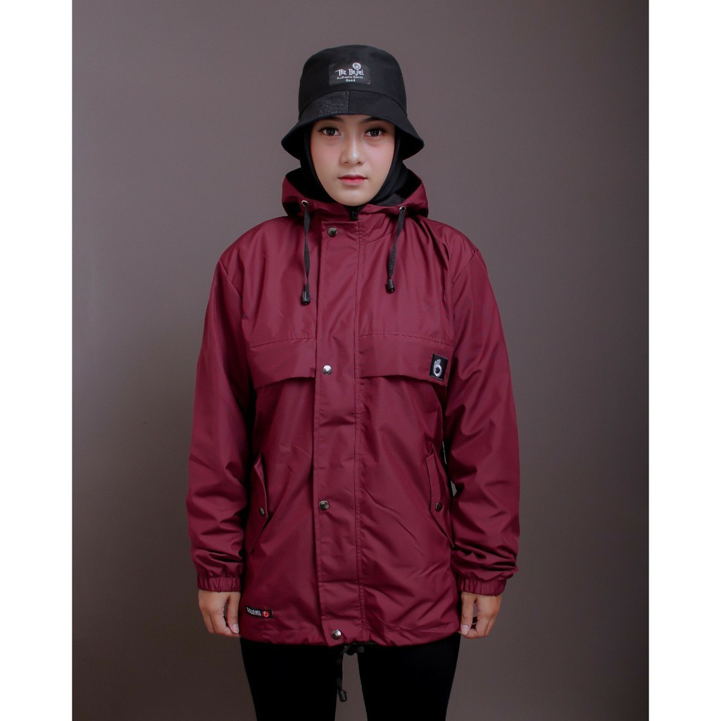 Jaket Parka Taslan ZN Simple Original Bojiel/Jaket Gunung Pria/Wanita/Jaket Outdoor Waterproof