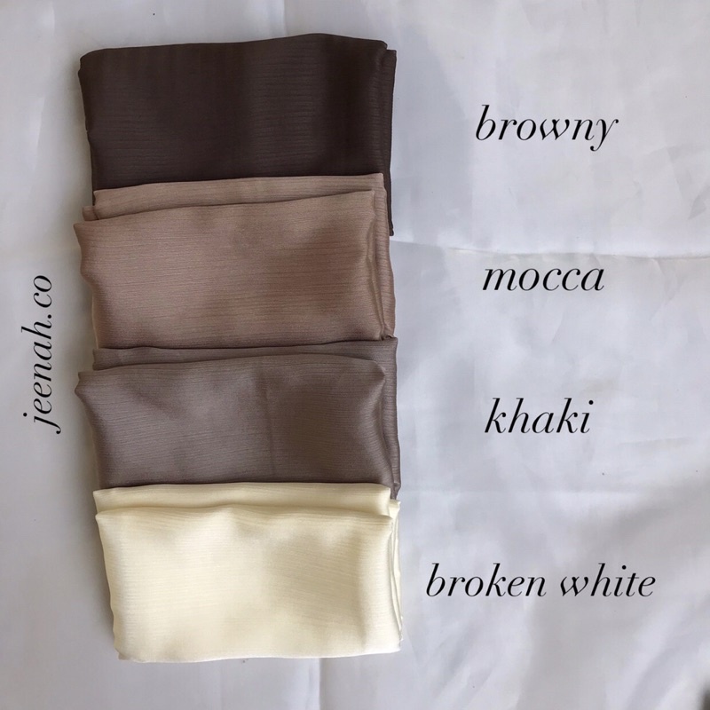 Pashmina Premium Satin Silk Malaysia Textured Crinkle (JAHIT TEPI KECIL SUPER RAPI)-4