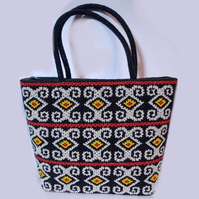 TAS TENTENG MANIK MOTIF DAYAK KHAS BANJAR UKURAN BESAR/TAS MANIK BESAR/BAKUL MANIK/OLEH OLEH