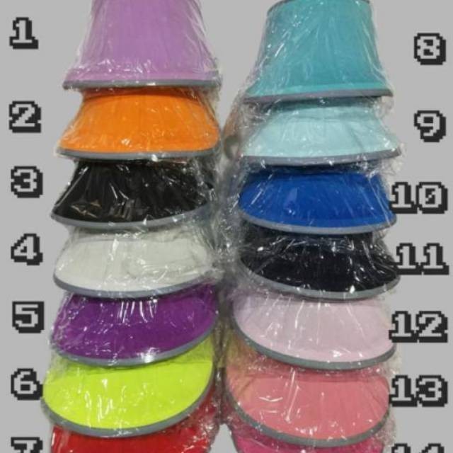 Topi Golf Anti UV Double Visor premium merah hitam putih biru salem pink ready stock