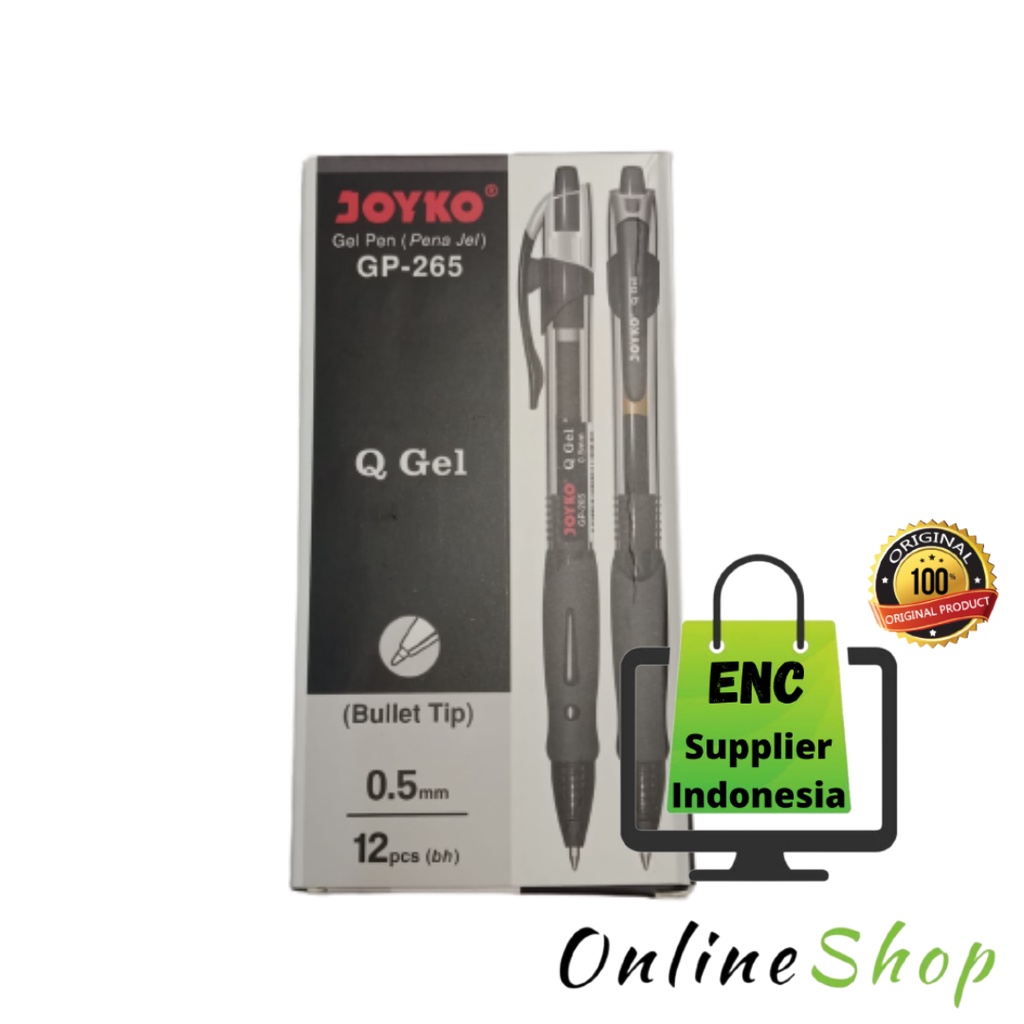 

joyko 6 buah pen gel gp-265 Q-gel bolpen Q gel cetrek gp 265 qgel pulpen tinta pena per 6 pcs - enc.sup