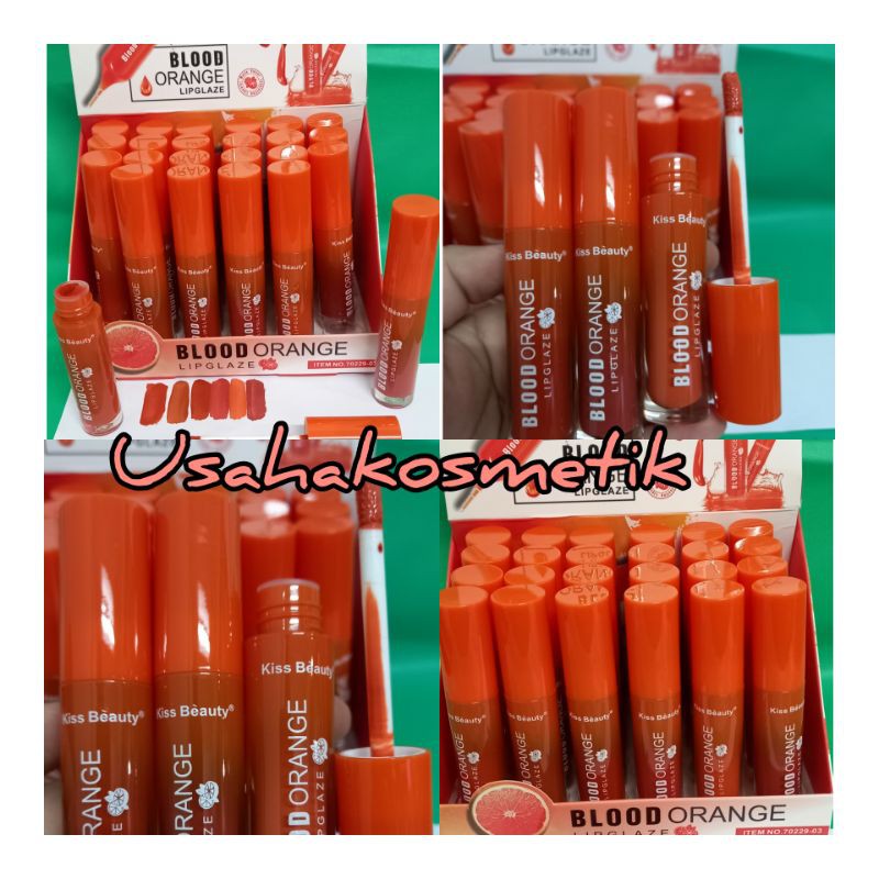 [ECER-1PC] LIP GLOSS KISS BEAUTY LIP MATTE NUDE TAHAN LAMA