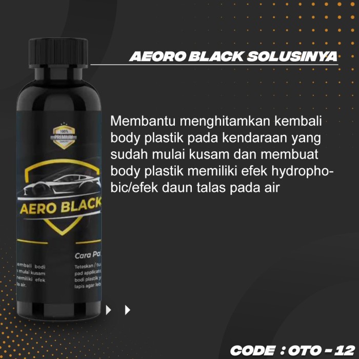 Poles Wax Dashboard Mobil Body Motor Plastik Aero Black Original