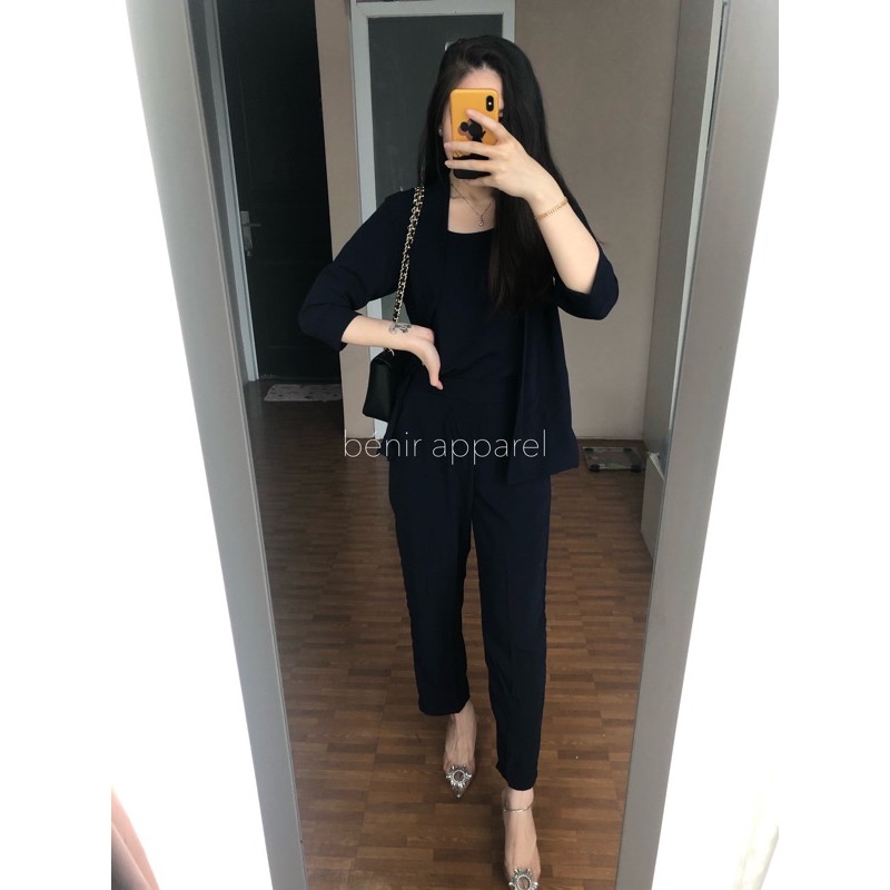 Novela set pants benir apparel-deep navy