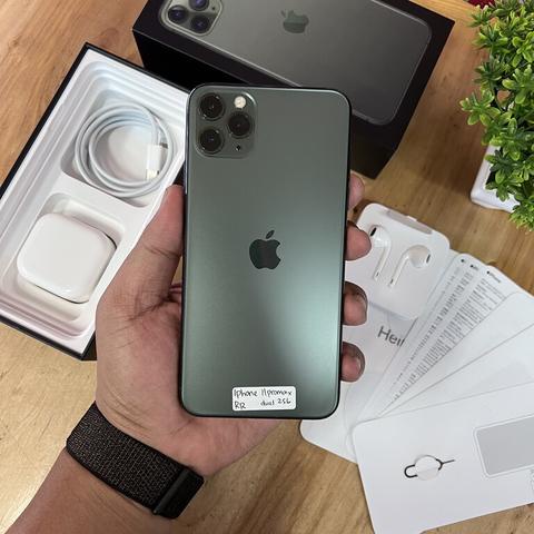 11 Pro Max 256GB Dual Nano sim Midnight Green Super Mulus full Original