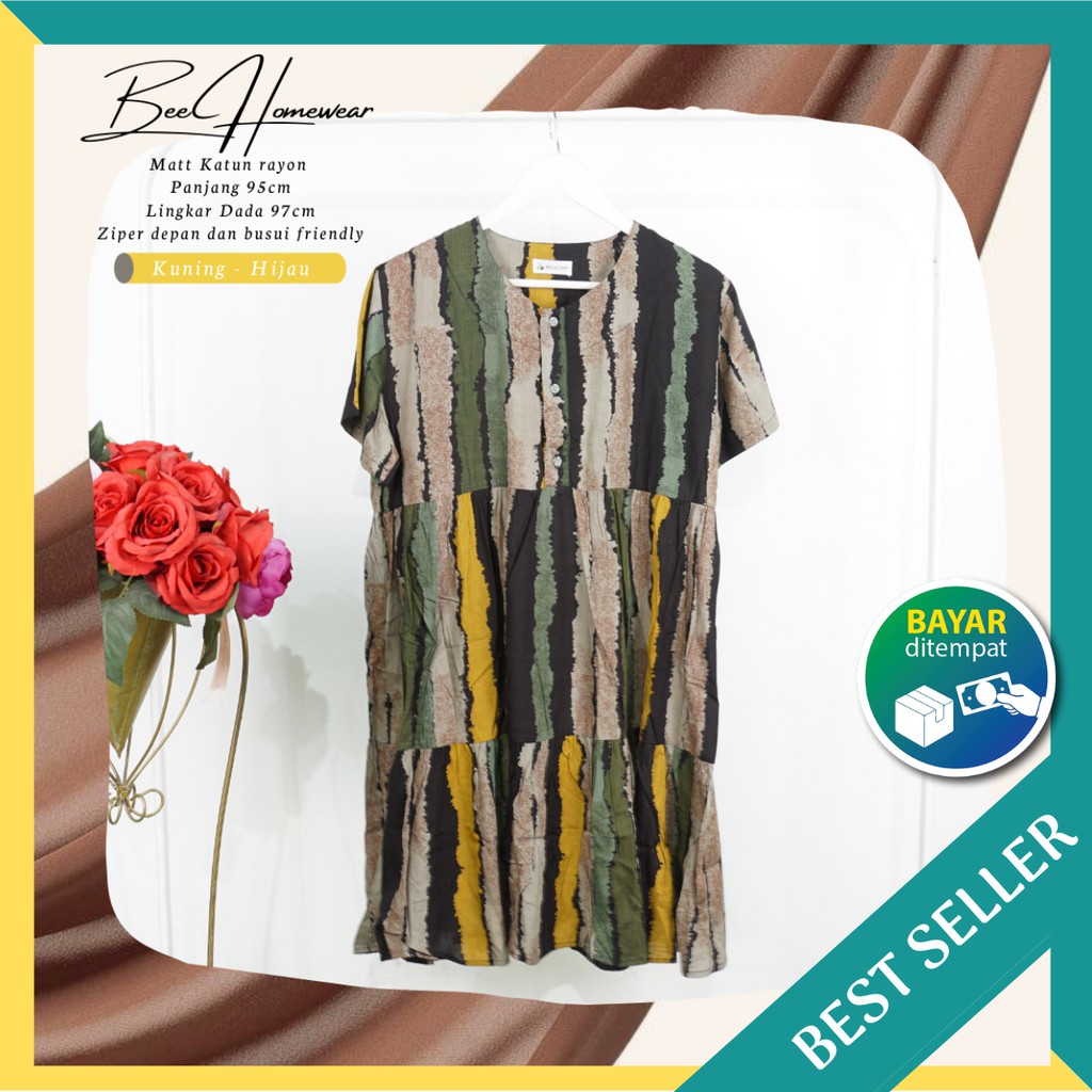 Daster Motif Bahan Katun Rayon Premium | Daster Busui Friendly | Daster Home Wear Rayon | Bisa COD