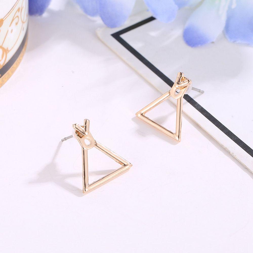 Anting Geometris Nanas Chic Wanita Fashion Segitiga Menjuntai Drop