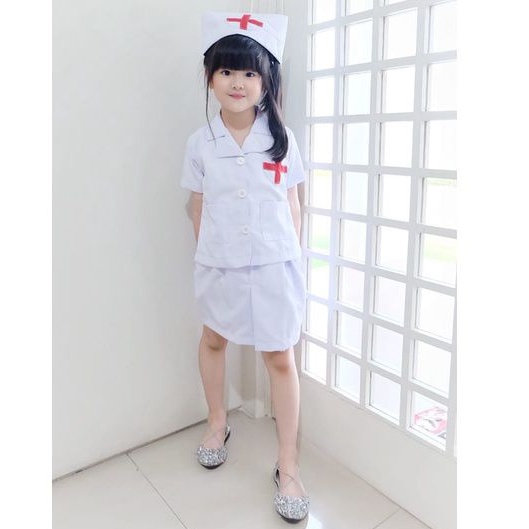 Kostum Dokter/kostum Perawat Anak Unik/Baju dokter anak/Kostum Anak