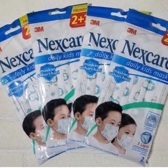 [1 PACK ISI 3 MASKER] Nexcare Anak Kids Mask Promo 2+1 Masker Medis Earloop Ori Diskon Promo Surgical Mask Murah