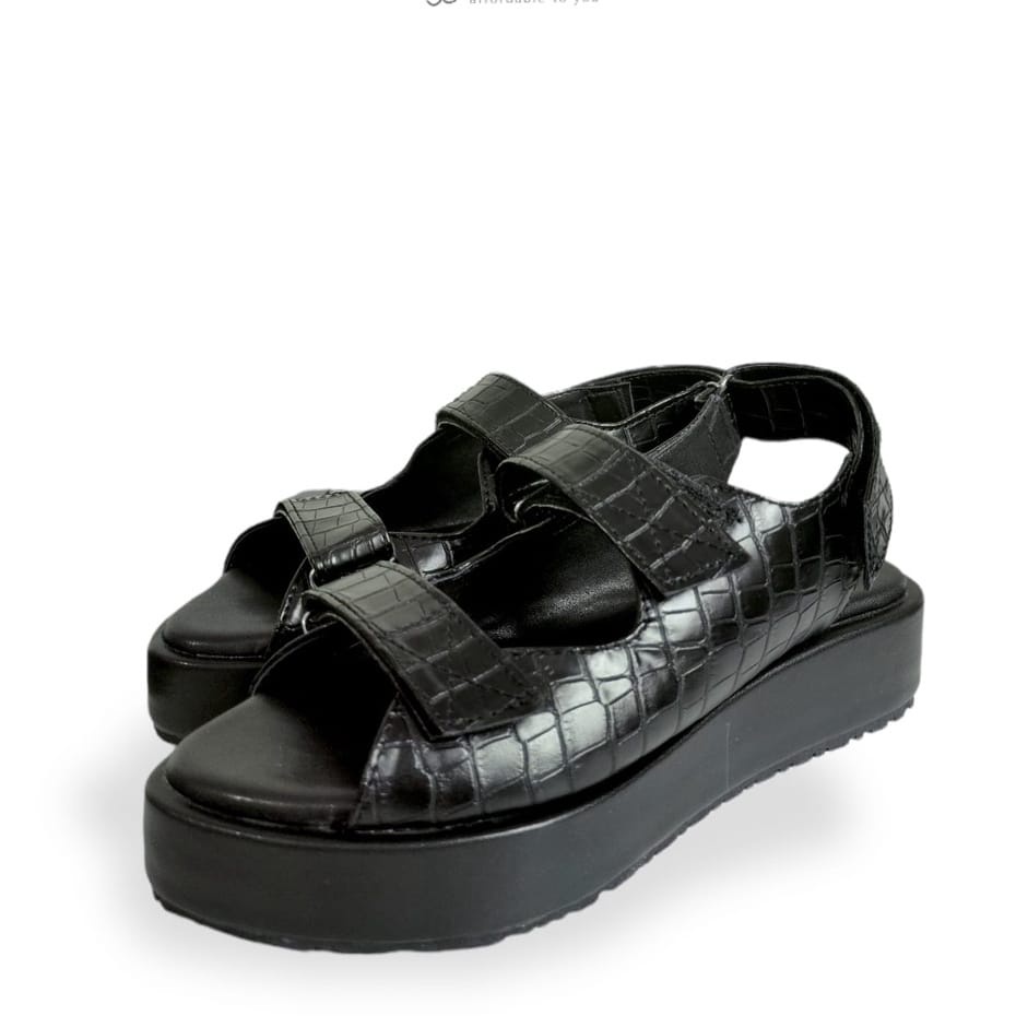 Sandal Platform Wanita Thostee Croco Emily Raja.kpop