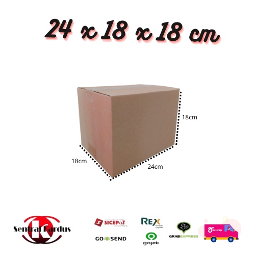 

(ISI 10 PCS) KARDUS PACKING UK. 24x18x18cm SINGLE WALL POLOS BOX STANDAR