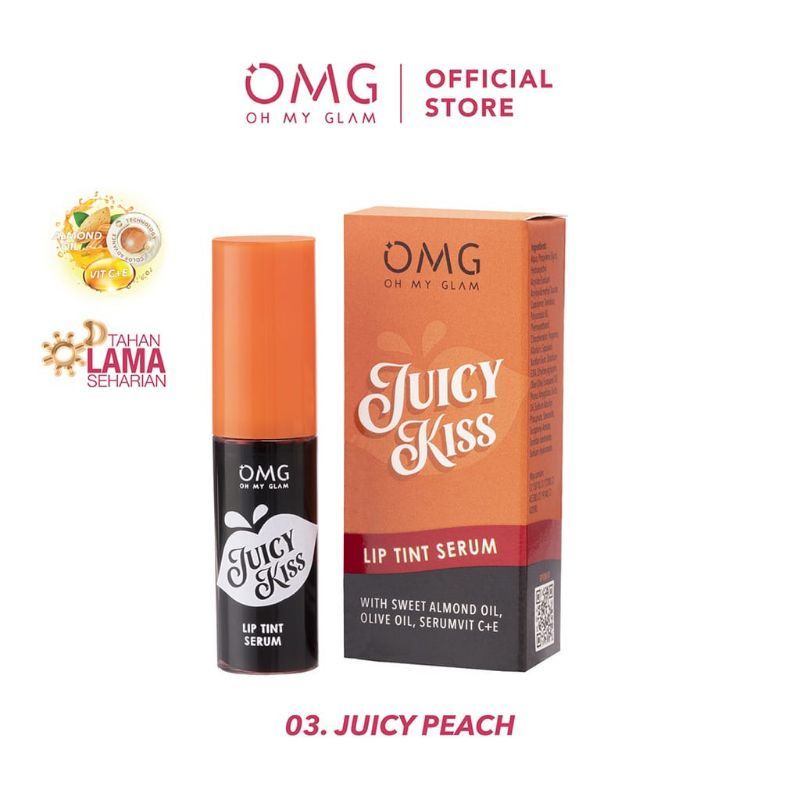 OMG OH MY GLAM Juicy Kiss Lip Tint Serum 5.3gr - Liptint OMG