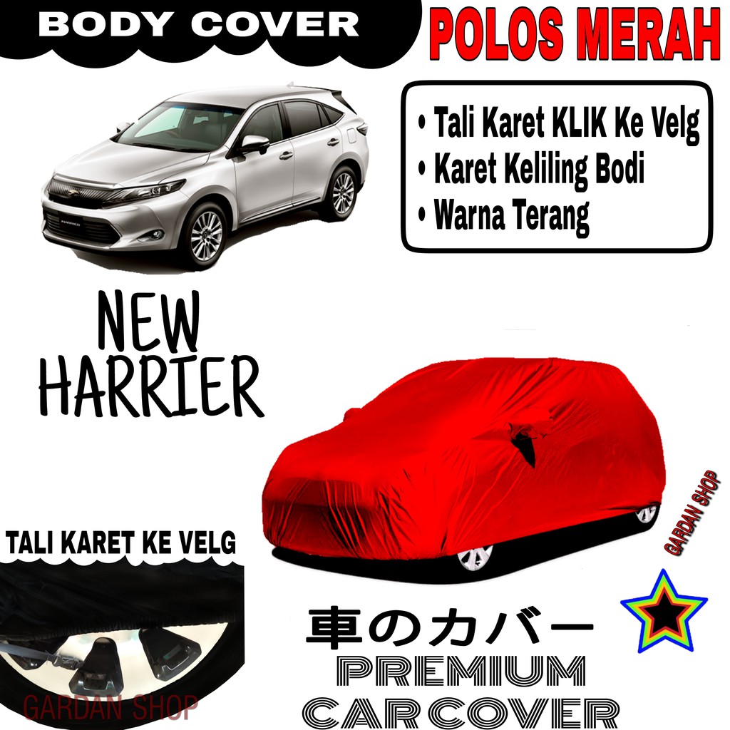 Sarung Mobil NEW HARRIER Polos MERAH Body Cover Penutup Body Harrier PREMIUM