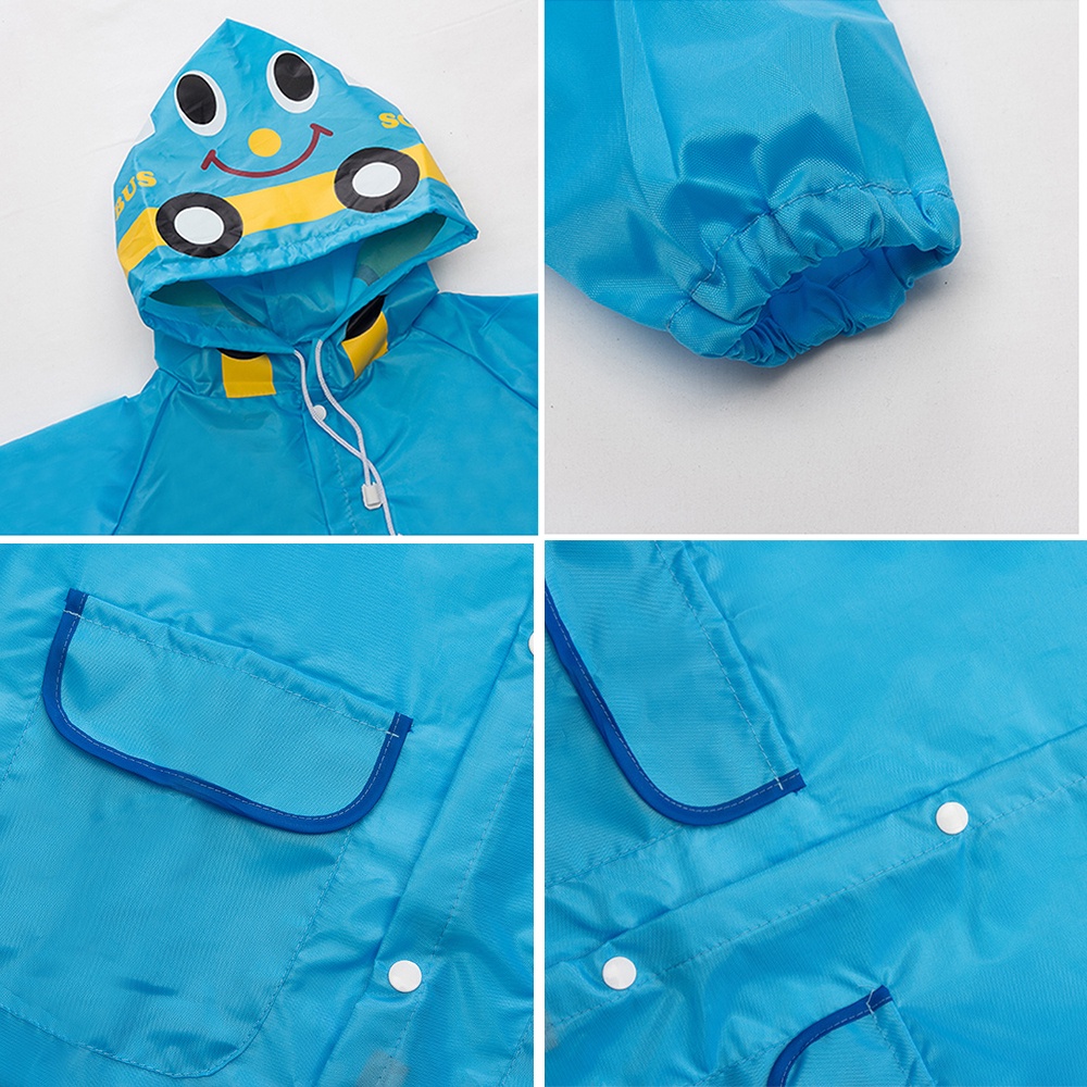 OKEYI Jas hujan anak karakter hoodie raincoat anak lightweight