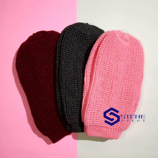 Kupluk rajut lebar / kupluk gimbal / kupluk reggae