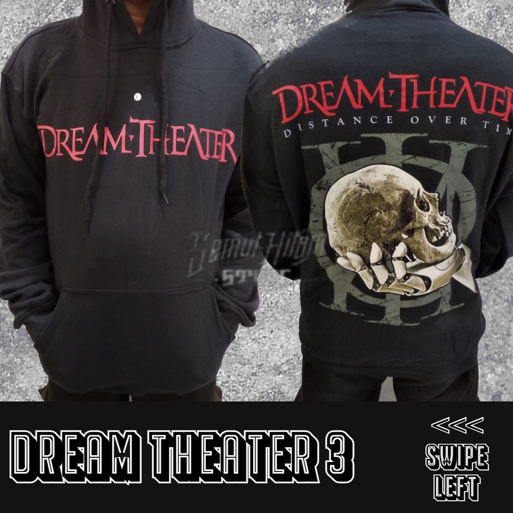 Sweater Hoodie DREAM THEATER DISTANCE OVER TIME Pullover Band Musik Metal Prapatan Rebel