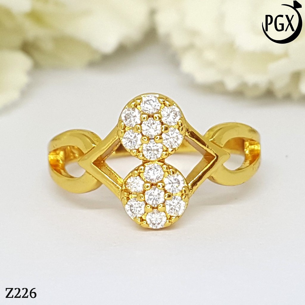 PGX Cincin Xuping Wanita Lapis Emas Aksesoris Perhiasan Fashion Premium - Z226