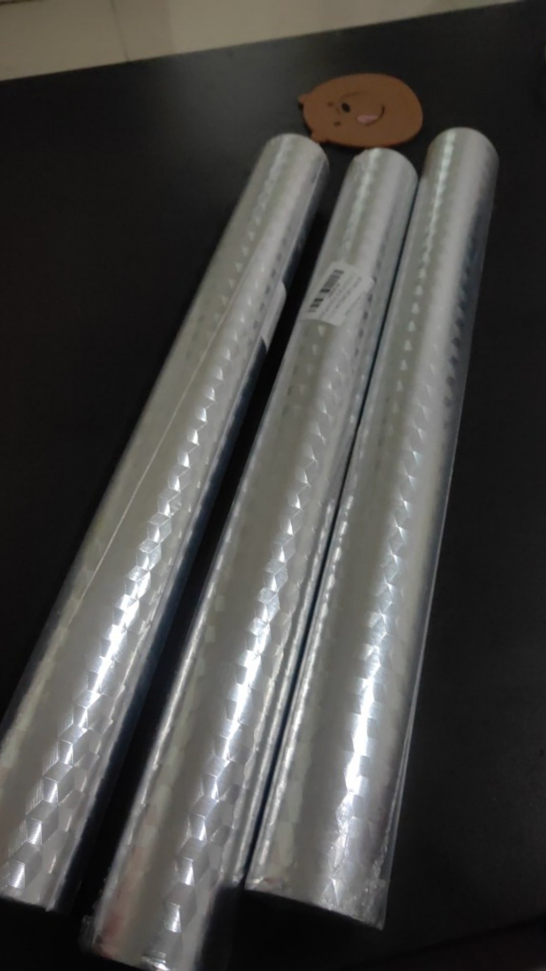 ? Hws Stiker Dinding Anti Air / Minyak Removable Bahan Aluminium Foil Untuk Dapur