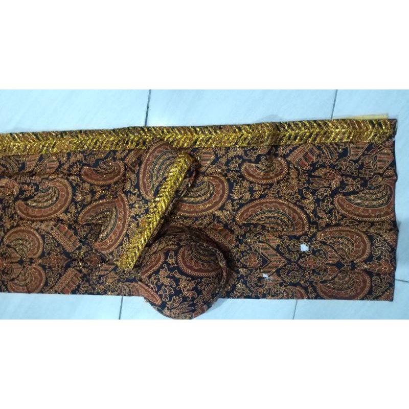 kain pengantin wiru bordir plus blangkon