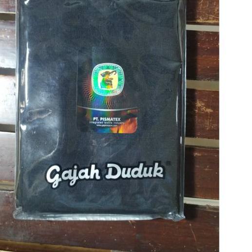 ☄ Sarung Tenun Gajah Duduk Polos Hitam Tanpa Tumpal ☆