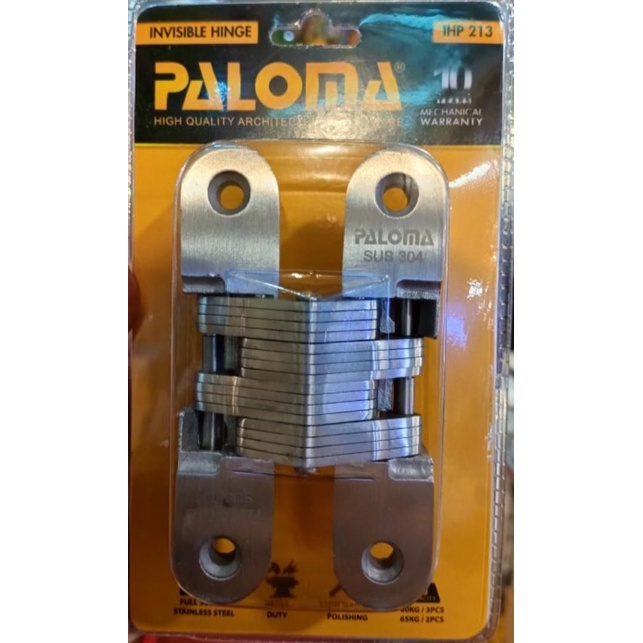 IHP 213 PALOMA INVISIBLE HINGE STAINLESS SUS 304 ENGSEL TANAM JENDELA