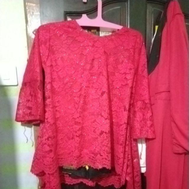 Batik Couple Kebaya Brokat Sinta Dewi Mini Pinguin Latte