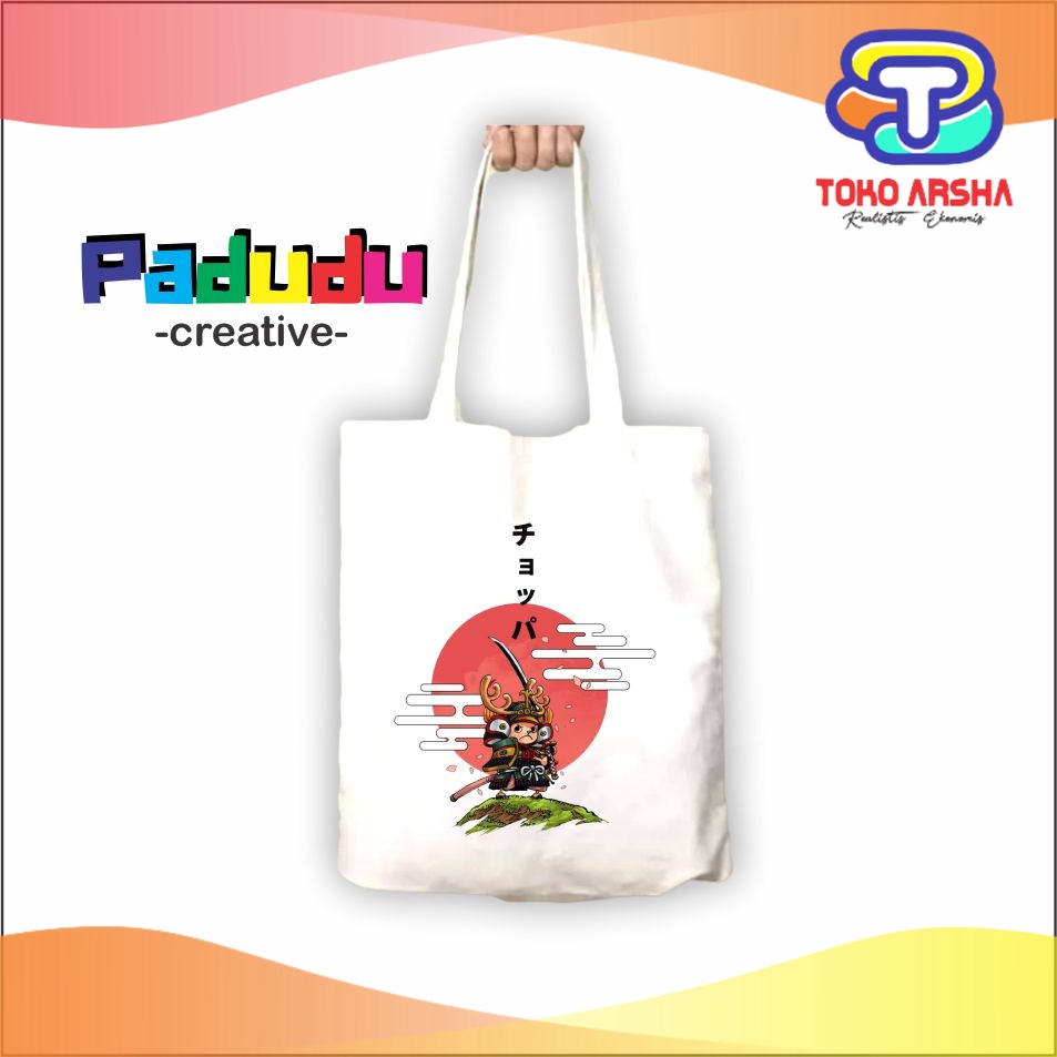 Totebag Tas One piece chopper Vintage Anime Kpop Resleting