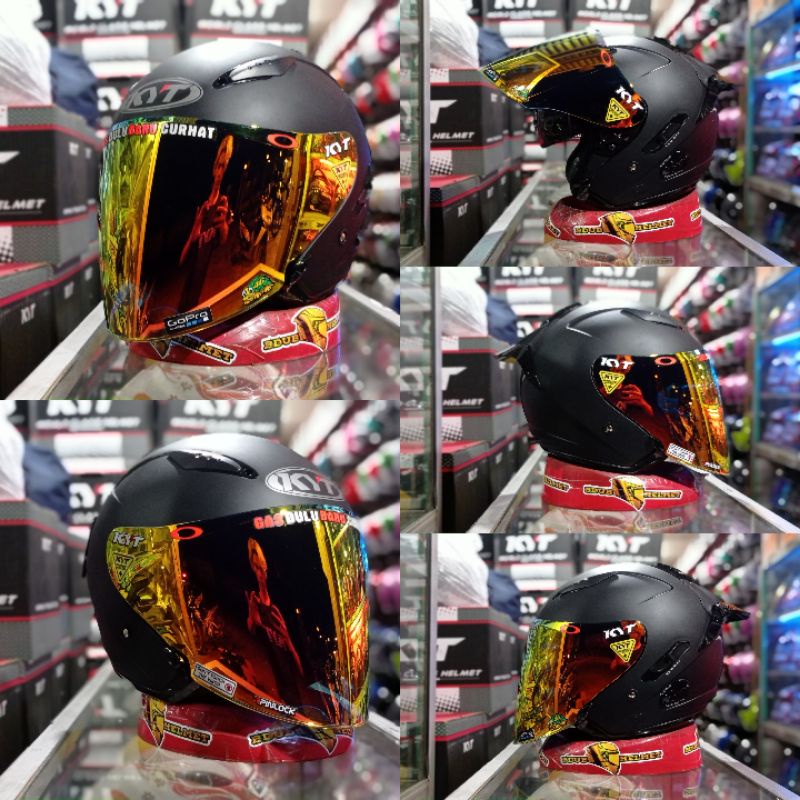 HELM KYT GALAXY  WHITE PAKET GANTENG KACA VENOM 100% ORIGINAL SNI~DOT-H-v-red/blue+spoile3