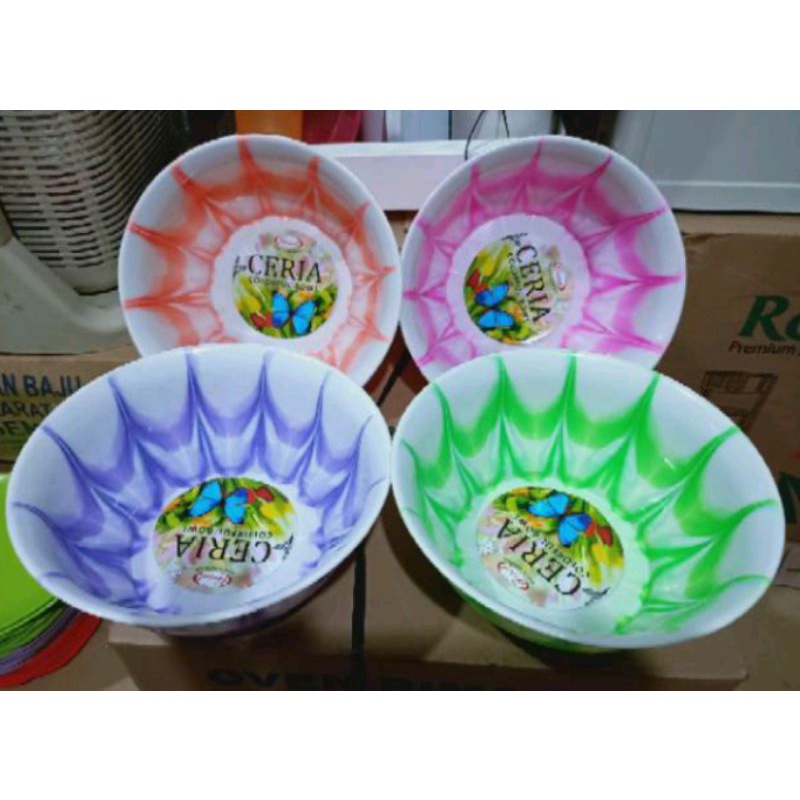BASKOM SERBAGUNA ANTI PECAH PLUS TUTUP DI WARNAI SANGAT CANTIK BASKOM CERIA  { HARGA 1 PCS }