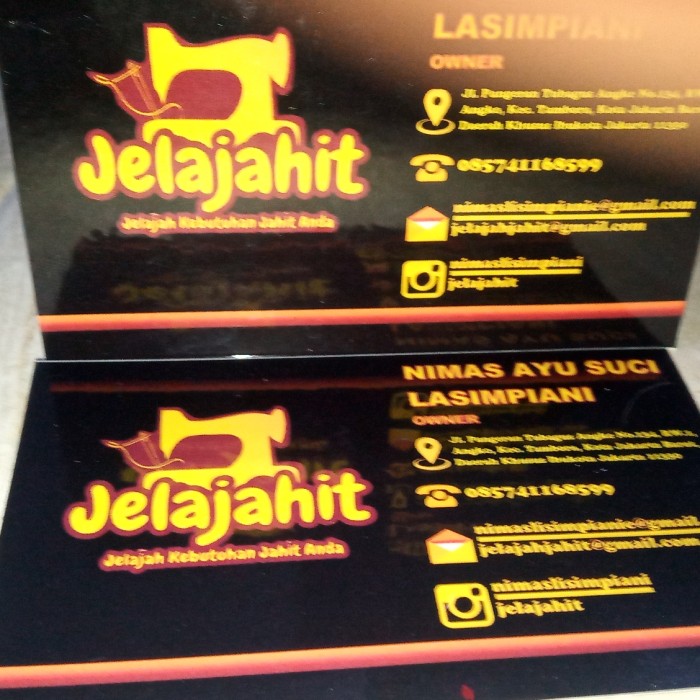 

kartu nama 2 sisi + laminasi glossy