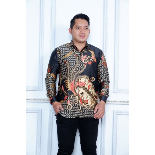 KEMEJA BATIK PRIA SEMI SUTRA SILKY PREMIUM