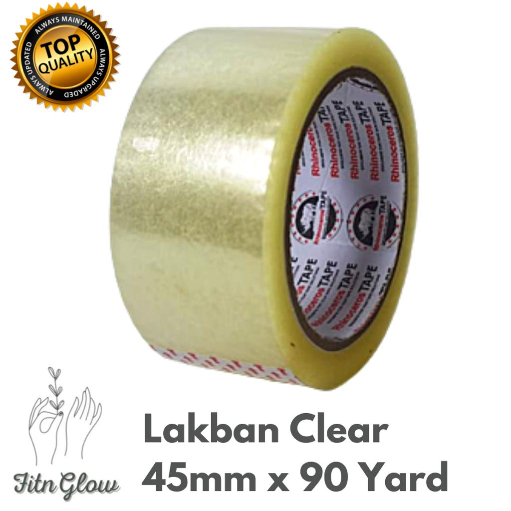 

Lakban Clear 45mm x 90 Yard Isolasi Putih Bening 2 Inci