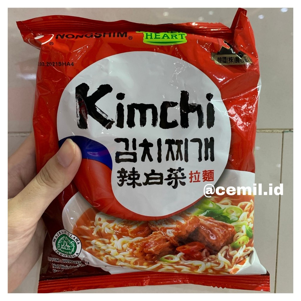 Nongshim Korean Kimchi Jjigae Ramyun - Mie Instan Ramen Halal 120gr IMPORT KOREA HALAL MUI