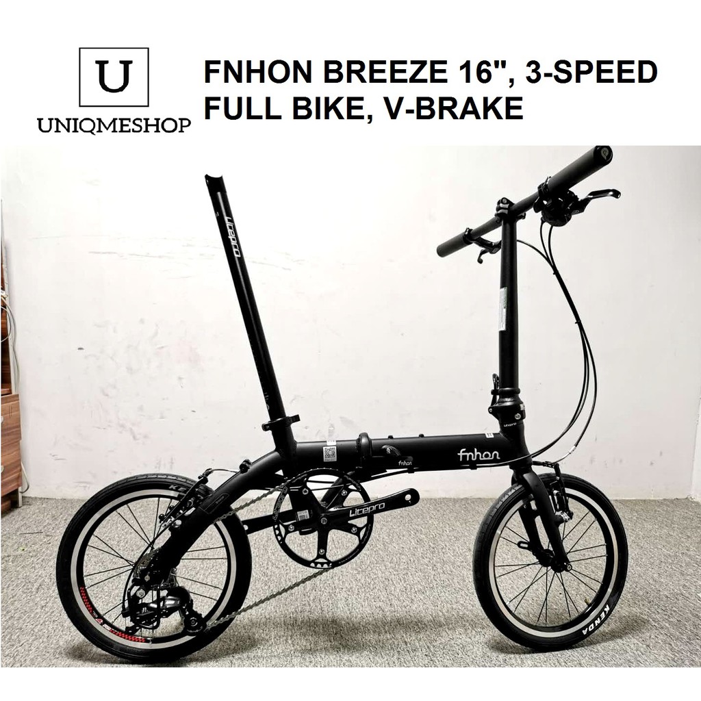 Sepeda Lipat Fnhon Breeze 3 Speed 16" 16 inch FULL BIKE