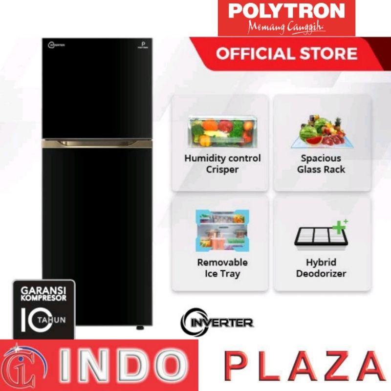 KULKAS POLYTRON 2 PINTU JUMBO INVERTER PRM-431 / 491 / 495