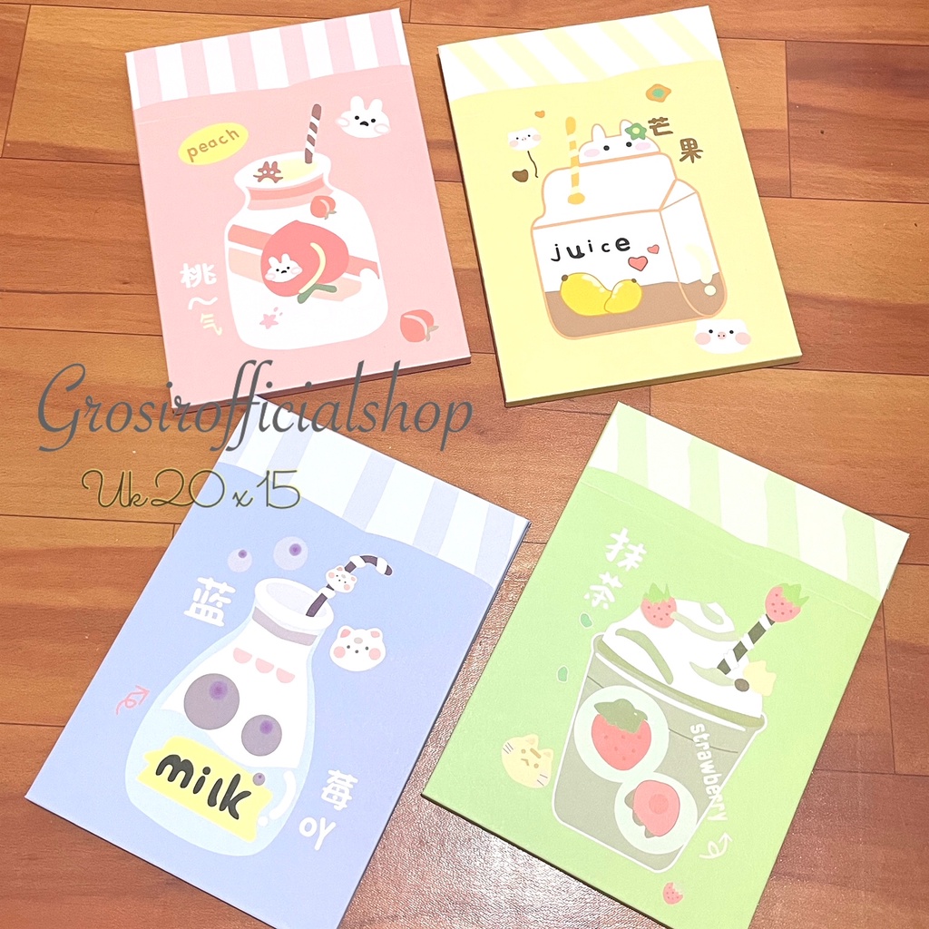 Kaca Cermin Rias Model buku Uk 20 x 15 / Cermin Lipat / Cermin Cover Lucu-KC M. JUICE 20X15