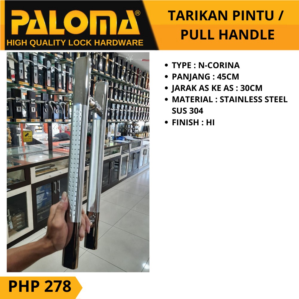 TARIKAN GAGANG PINTU PULL HANDLE  STAINLESS PHP 278  45CM PSS+SSS