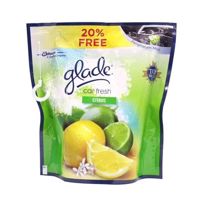 GLADE CAR FRESHENER CITRUS PCS 70G PARFUM PENGHARUM RUANGAN INTERIOR MOBIL GANTUNG