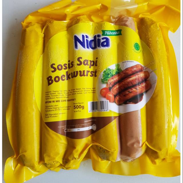 NIDIA SOSIS SAPI BOCKWURST 500gr ISI 6