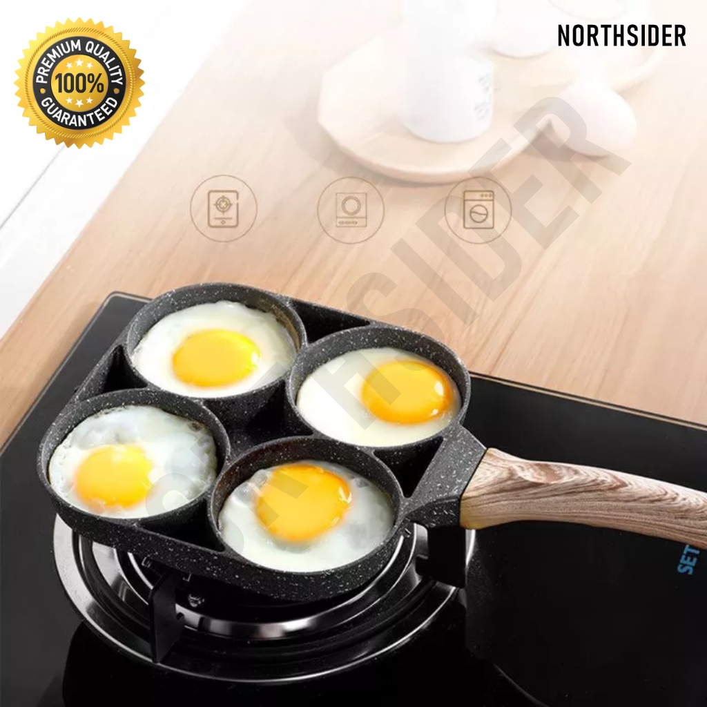 PANCI PENGGORENGAN TELUR - PANCAKE 4 LUBANG | NON STICK EGG FRYING PAN