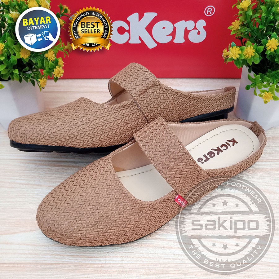 PROMO 12.12 BIRTHDAY SALE FLAT SHOES WANITA DEWASA REMAJA SLOP RAJUT KICKERS TRENDI NYAMAN DIPAKAI TERMURAH TERBARU TAMPIL CANTIK MENAWAN / SAKIPO